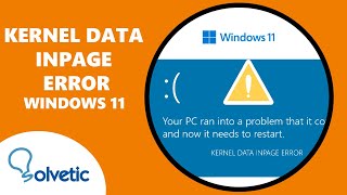 KERNEL DATA INPAGE ERROR Windows 11 SOLUCION [upl. by Iseabal371]