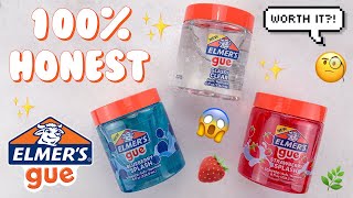 100 HONEST ELMERS SCENTED CLEAR SLIME REVIEW STORE BOUGHT SLIME [upl. by Fredric]