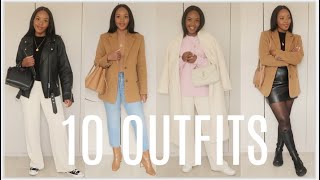 10 ITEMS 10 OUTFITS  WINTER TO SPRING OUTFIT IDEAS [upl. by Jarrod]