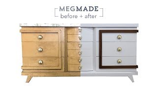 MegMade Before  After  Painted Mid Century Dresser [upl. by Ajnos710]