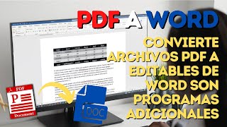 🔄 COMO EDITAR ARCHIVOS PDF  Como convertir WORD A PDF 🔄 [upl. by Wallas]