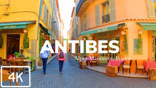 4K French Riviera Walking Tour Antibes France [upl. by Aerdnahc]