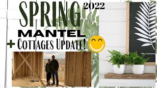 Spring Mantle 2022  Spring Home Decor  Mantel Decor Ideas  Decorating with Plants [upl. by Notsua909]