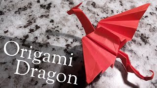 Origami Dragon  slow step by step tutorial [upl. by Schonthal]