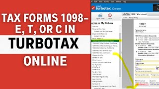 Where do I Enter Tax Forms 1098E T or C in TurboTax Online 2024 [upl. by Betsey979]