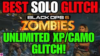 BO6 GLITCH  BEST SOLO UNLIMITED XPCAMO GLITCH  UNLIMITED GODMODE XP GLITCH BO6 ZOMBIES GLITCH [upl. by Temhem612]