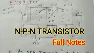 NPN transistor explanation transistorpnpnpntelugu [upl. by Pyszka]