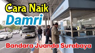 Cara Naik Bus Damri di Bandara Juanda Surabaya [upl. by Yeclek]