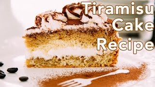 How To Make Easy Tiramisu Cake Recipe  Natashas Kitchen [upl. by Thilde460]