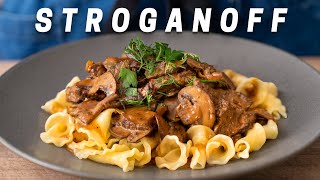 Classic Comforting Beef Stroganoff with Buttered Noodles [upl. by Hijoung]