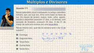 ENEM PPL 2010 Matemática 36  Resto de uma Divisão e Dia da Semana de uma Data [upl. by Shelbi]