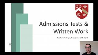 Admissions Tests and Written Work [upl. by Ahsilef573]