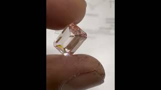 Pink diamond  loose diamond  emerald shape  big size  best diamonds  gorgeous  beautiful [upl. by Elrebma]