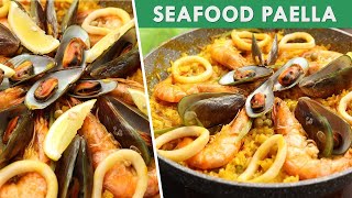 Seafood Paella recipe  Filipino Style EASY [upl. by Karalynn]