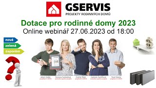 Nové dotace pro rodinné domy 2023 [upl. by Hultgren]