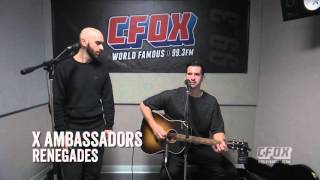 X Ambassadors Renegades  Live acoustic at CFOX [upl. by Vergil]