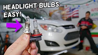 FORD CMAX HEADLIGHT BULB REPLACEMENT REMOVAL LOW BEAM HIGH BEAM HEADLIGHT BULB [upl. by Dent]