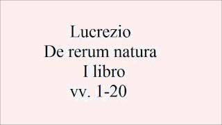 Lettura Metrica Lucrezio De rerum natura 1120 [upl. by Muirhead]