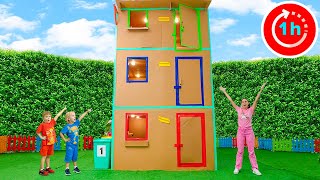 Giant Cardboard House and other funny Adventures for kids with Chris [upl. by Miles]