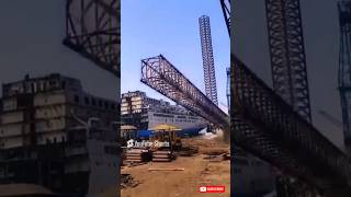 DANGER Crane Tower Collapses Workers Flee for Their Lives [upl. by Richia]