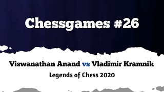 Viswanathan Anand vs Vladimir Kramnik • Legends of Chess 2020 [upl. by Peddada]