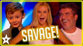 The CHEEKIEST Kid Comedians on Britains Got Talent The Judges Loved These HILARIOUS Auditions [upl. by Burnie]