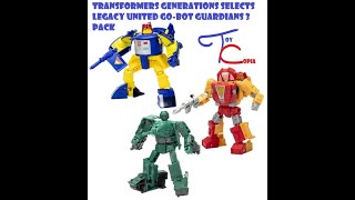 Review and unboxing of Transformers Generations Selects Legacy United Go Bot Guardians 3 Pack [upl. by Kwapong]