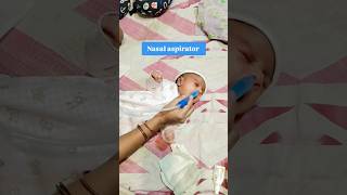 How to use nasal aspirator baby babycare newborn healthybaby youtubeshorts nasalcongestion [upl. by Pisano]