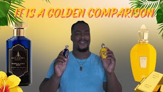 XERJOFF ERBA PURA GOLD VS ALEXANDRIA FRAGRANCES TROPICAL AURA GOLD FRAGRANCE REVIEW [upl. by Levona]