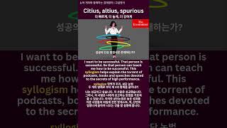 경제영어 268 Citius altius spurious 더 빠르게 더 높게 더 강하게 syllogism 삼단논법 [upl. by Isnam544]