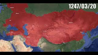 The Mongol Empire in 1 Minute Rise and Fall [upl. by Elazaro]