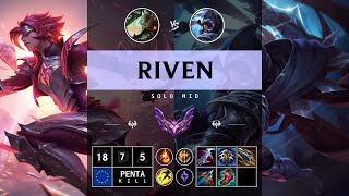 Riven Mid vs Talon  EUW Master Patch 1414 [upl. by Fenton447]