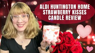 ALDI Huntington Home Strawberry Kisses Candle Review [upl. by Michale]