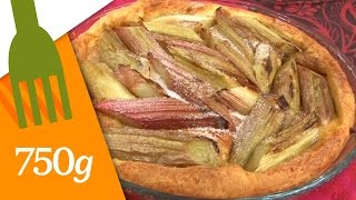 Recette de Tarte à la rhubarbe  750g [upl. by Atinihs22]