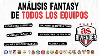 🔎 ANÁLISIS FANTASY DE LA LIGA JUGADORES ESTRELLA RECOMENDABLES TAPADOS REVELACIÓN  BIWENGER [upl. by Morton]