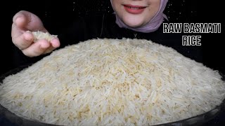 ASMR RAW RICE EATING  RAW BASMATI RICE  MAKAN BERAS BASMATI PAKE TANGAN [upl. by Ailhad]