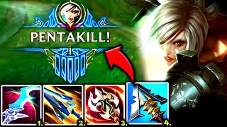 RIVEN TOP IS BROKEN THIS PATCH AND ITS AMAZING PENTA KILL  S14 Riven TOP Gameplay Guide [upl. by Mcmurry]