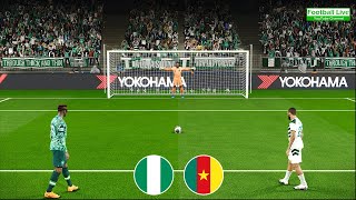 Nigeria vs Cameroon  Penalty Shootout 2024  African Cup 2023  18 Final  PES Gameplay [upl. by Lanaj]