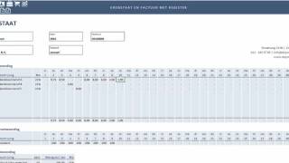 Urenstaat in Excel met factuur en urenregister [upl. by Charleton]