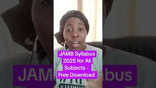 JAMB 2025 Syllabus for All Subjects  Free Download jamb2025 jamb jambexam dtwtutorials [upl. by Yllak]