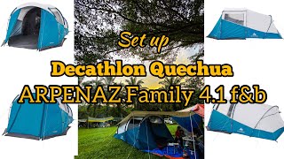 Tent Set up step by step  Quechua Arpenaz Family 41   fresh amp black family camping [upl. by Moreno]