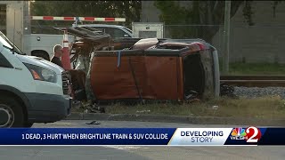 Horrifying video shows deadly collision of Brightline train SUV in Central Florida [upl. by Eneja]