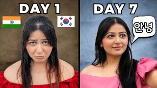 Indian Girl learns Korean Language in 7 Days  My Experience [upl. by Lasiaf]