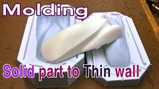 Transforming a Solid master part into a Thin Walled Hollow cast resin part [upl. by Delogu]