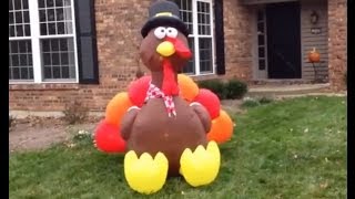 How to set up an Inflatable Yard Decoration Turkey [upl. by Seften883]