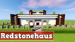 Wie baut man ein Redstonehaus in Minecraft  Minecraft Redstone Haus bauen deutsch tutorial [upl. by Burnley]