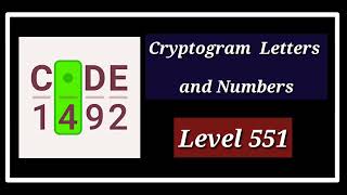 Cryptogram Level 551 Solution Walkthrough [upl. by Aiekan]