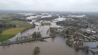 Hoogwater in de Overijsselse Vecht  Hochwasser in der Vechte [upl. by Nacnud]