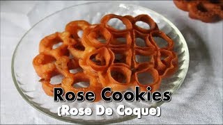 Rose cookies Rose De Coque  AchappamAchu Murukku  Goan Christmas Sweets  Cooking Addiction [upl. by Atiuqam950]