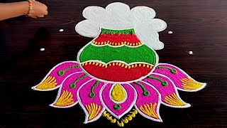 Sankranthi Pongal Rangoli Designs 🌹 Bhogi Kundala Muggulu 🌹 Pongal Muggulu 🌹 Bhogi Muggulu 🌹 Latest🌹 [upl. by Rother428]